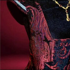 Handmade Felix Needleworthy Black & Red Bodice Corset